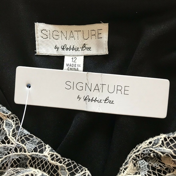 Signature by Robbie Bee NWT Lace Belted Midi Dress - Picture 6 of 8